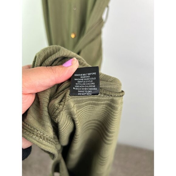 NWOT Sky Wright olive green ribbed dress size Xl - Picture 6 of 6